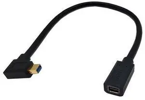 Mini DisplayPort Extension Cable, 1FT 90 Degree Mini DisplayPort (Mini DP) Male to Female 8K 1.4 Video Extension Cord with HBR2 support for with Mini DP PC/Laptop (Left Angle) Mini DisplayPort Extension Cable, 1FT 90 Degree Mini DisplayPort (Mini DP) Male to Female 8K 1.4 Video Extension Cord with HBR2 support for with Mini DP PC/Laptop (Left Angle)