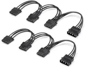 Molex Splitter 4 Pin IDE Power Supply Extension Cable 1 to 3 Y Splitter 6.7 inch Molex Splitter 4 Pin IDE Power Supply Extension Cable 1 to 3 Y Splitter 6.7 inch