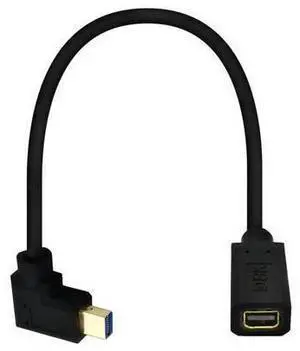 12 Inch 32.4Gbps 8K@60Hz Mini DisplayPort Extension Cable, Left Angle Male to Female Mini DP 1.4 Extender Adapter UHD Cable for HDTV Laptop Monitor Projector PS4 PS5, Support 4K@144Hz 2K@165Hz 12 Inch 32.4Gbps 8K@60Hz Mini DisplayPort Extension Cable, Left Angle Male to Female Mini DP 1.4 Extender Adapter UHD Cable for HDTV Laptop Monitor Projector PS4 PS5, Support 4K@144Hz 2K@165Hz