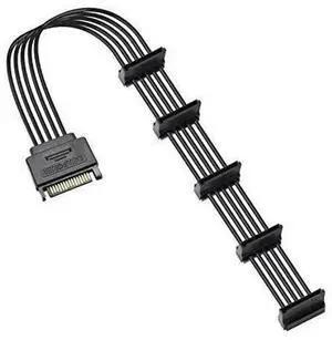 15Pin SATA Male to 5 x 15 Pin SATA Female Hard Drive Power Right Angle Splitter Adapter Cable Extension Cable for Hard Disk 50CM 15Pin SATA Male to 5 x 15 Pin SATA Female Hard Drive Power Right Angle Splitter Adapter Cable Extension Cable for Hard Disk 50CM