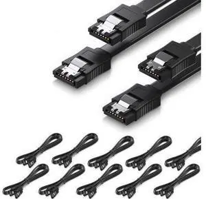 SATA Cable III 10 Pack 6Gbps Straight HDD SDD Data Cable with Locking Latch 16 Inch(40cm) for SATA HDD, SSD, CD Driver, CD Writer SATA Cable III 10 Pack 6Gbps Straight HDD SDD Data Cable with Locking Latch 16 Inch(40cm) for SATA HDD, SSD, CD Driver, CD Writer
