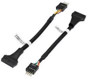 USB 3.0 Header to USB 2.0, USB 3.0 19 Pin Female to USB 2.0 9 Pin Connectors Motherboard Cable for Data Transmission 2-Pack (19Pin Female) USB 3.0 Header to USB 2.0, USB 3.0 19 Pin Female to USB 2.0 9 Pin Connectors Motherboard Cable for Data Transmission 2-Pack (19Pin Female)