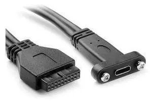 USB 3.1 Type C USB-C Female Single Port to USB 3.0 Motherboard 19pin Header Cable 40cm USB 3.1 Type C USB-C Female Single Port to USB 3.0 Motherboard 19pin Header Cable 40cm