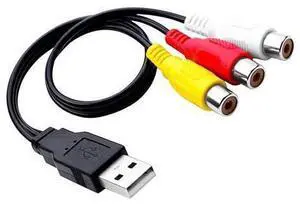 RCA to USB Cable, USB to 3 RCA Cable, USB A 2.0 Male to 3 RCA Female Video Audio AV Component Adapter Cable for PC,MAC,AV, HDD and DVR (USB to 3 RCA AV Input Adapter Cable 25cm/10 inch) RCA to USB Cable, USB to 3 RCA Cable, USB A 2.0 Male to 3 RCA Female Video Audio AV Component Adapter Cable for PC,MAC,AV, HDD and DVR (USB to 3 RCA AV Input Adapter Cable 25cm/10 inch)
