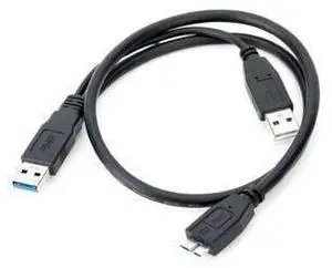 Dual USB3.0 A Male to Micro USB 3.0 Y cable with Extra Power for Mobile HDD 0.5M Dual USB3.0 A Male to Micro USB 3.0 Y cable with Extra Power for Mobile HDD 0.5M