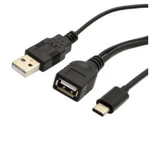 USB-C Type-C USB 3.1 Host to USB 2.0 Female OTG Data Cable with Extral Power Compatible for Cell Phone Air Pro USB-C Type-C USB 3.1 Host to USB 2.0 Female OTG Data Cable with Extral Power Compatible for Cell Phone Air Pro