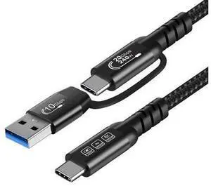 USB2.0 A to USB C 3.2 Type C 20Gbps Male to Male Detachable 0.5m 1.6ft Cable Data Extension 10Gbps 240W Fast Charge 8K Ultra HD Video Data Connection Power Line USB2.0 A to USB C 3.2 Type C 20Gbps Male to Male Detachable 0.5m 1.6ft Cable Data Extension 10Gbps 240W Fast Charge 8K Ultra HD Video Data Connection Power Line
