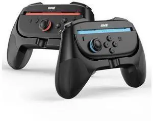 IINE Controller Grips for Switch 2(2025), Ergonomic Design Joypad Grips for Comfortable Gaming, 2 Pack Wear-resistant Handle Kit for Switch, Family Children Game Accessories (Black) IINE Controller Grips for Switch 2(2025), Ergonomic Design Joypad Grips for Comfortable Gaming, 2 Pack Wear-resistant Handle Kit for Switch, Family Children Game Accessories (Black)