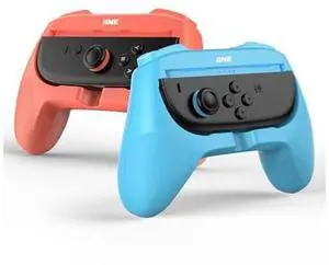 IINE Switch 2 Controller Grips, Ergonomic Design Joypad Grips for Comfortable Gaming, 2 Pack Wear-resistant Handle Kit for Switch, Family Children Game Accessories (Orange-Blue) IINE Switch 2 Controller Grips, Ergonomic Design Joypad Grips for Comfortable Gaming, 2 Pack Wear-resistant Handle Kit for Switch, Family Children Game Accessories (Orange-Blue)