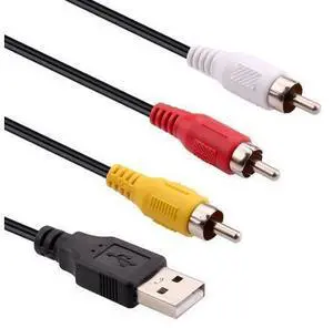USB to RCA Cable 5FT, USB 2.0 A Female to 3 RCA Female Adapter Cord AV Composite Cord for DVDs, Digital Cameras, Camcorder Connecting to TV/PC/Computer USB to RCA Cable 5FT, USB 2.0 A Female to 3 RCA Female Adapter Cord AV Composite Cord for DVDs, Digital Cameras, Camcorder Connecting to TV/PC/Computer