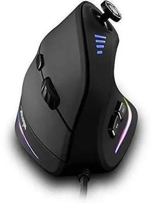 Zelotes Vertical Mouse with Control bar,10000DPI Ergonomic Mouse, LED Optical USB Wired Gaming Mouse for Laptop,PC Black Zelotes Vertical Mouse with Control bar,10000DPI Ergonomic Mouse, LED Optical USB Wired Gaming Mouse for Laptop,PC Black
