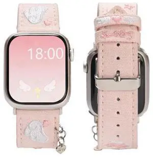 GeekShare Watch Band for Apple Watch Series 1-9 SE 42/44/45mm case,Adjustable Replacement Oxford Watch Strap Compatible with Apple Watch for Women Men - Star Wings Series GeekShare Watch Band for Apple Watch Series 1-9 SE 42/44/45mm case,Adjustable Replacement Oxford Watch Strap Compatible with Apple Watch for Women Men - Star Wings Series