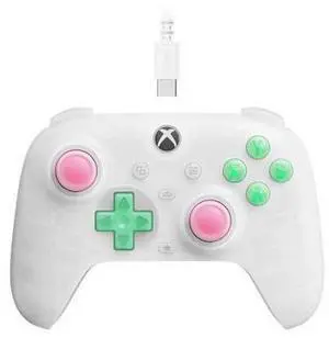 8BitDo Ultimate Mini Wired Controller for Xbox with RGB Lighting Fire Ring, Hall Effect Joysticks and Triggers, for Xbox Series X|S, Xbox One, Windows 10/11 - Officially Licensed (Translucent White) 8BitDo Ultimate Mini Wired Controller for Xbox with RGB Lighting Fire Ring, Hall Effect Joysticks and Triggers, for Xbox Series X|S, Xbox One, Windows 10/11 - Officially Licensed (Translucent White)