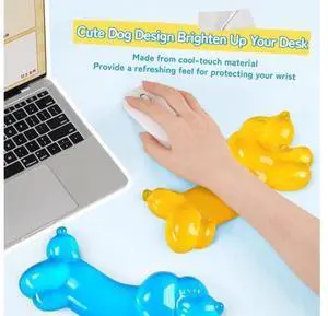 Geekshare Balloon Dog Shaped Transparent Wrist Rest (9x4.5 Inch), Silicone Ergonomic Mouse Pad Support with Non-Slip TPU Base for Office & Gaming - Yellow Geekshare Balloon Dog Shaped Transparent Wrist Rest (9x4.5 Inch), Silicone Ergonomic Mouse Pad Support with Non-Slip TPU Base for Office & Gaming - Yellow