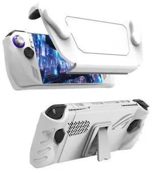 JDDWIN Full Case for ASUS Rog Ally 2023, Protective Handheld Case Skin with Detachable Front Shell Cover and Kickstand for Rog Ally,White JDDWIN Full Case for ASUS Rog Ally 2023, Protective Handheld Case Skin with Detachable Front Shell Cover and Kickstand for Rog Ally,White