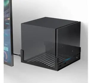 Wall Mount Kit Compatible with Steam Machine 2026, Stand for Steam Machine Accessories Organizer Shelf Base Kit Behind TV, Space-Saving, Minimalist Design with Enhanced Ventilation (Black Wall Mount Kit Compatible with Steam Machine 2026, Stand for Steam Machine Accessories Organizer Shelf Base Kit Behind TV, Space-Saving, Minimalist Design with Enhanced Ventilation (Black
