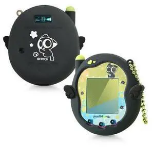 GeekShare Silicone Protective Case Compatible with Tamagotchi Uni, Cute Cartoon Black Cat in Starry Sky Design Cover Skin Shell (Solid Black) GeekShare Silicone Protective Case Compatible with Tamagotchi Uni, Cute Cartoon Black Cat in Starry Sky Design Cover Skin Shell (Solid Black)