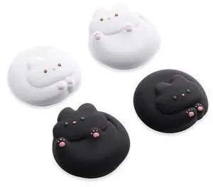GeekShare Joystick Caps Compatible with Switch 2 - Anti-Slip Thumb Grip Caps - Silicone Analog Cover Thumbstick Grips for Switch 2025, Black & White Kittens GeekShare Joystick Caps Compatible with Switch 2 - Anti-Slip Thumb Grip Caps - Silicone Analog Cover Thumbstick Grips for Switch 2025, Black & White Kittens