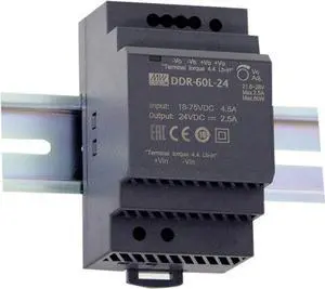 DDR-60L-12 60W Din Rail DC/DC Converter O/P +12V5A - 1 Item(s) DDR-60L-12 60W Din Rail DC/DC Converter O/P +12V5A - 1 Item(s)