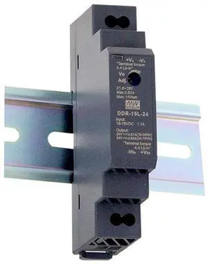 PowerNex Mean Well DDR-15 15W DIN Rail Type DC-DC Converter MEANWELL 15W Converter (DDR-15L-24) PowerNex Mean Well DDR-15 15W DIN Rail Type DC-DC Converter MEANWELL 15W Converter (DDR-15L-24)