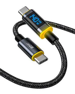 140W USB C to USB C Cable with Display, Magline USB C Cable Nylon 4ft Type C Fast Charging Cable Cord Compatible with iPhone 15 Pro Max, Galaxy, MacBook Pro/Air, iPad Pro/Air, Pixel and More 140W USB C to USB C Cable with Display, Magline USB C Cable Nylon 4ft Type C Fast Charging Cable Cord Compatible with iPhone 15 Pro Max, Galaxy, MacBook Pro/Air, iPad Pro/Air, Pixel and More