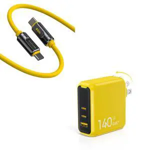 Magcube 140W USB C Charger 3-Port GaN+ Laptop Wall Charger +240W USB 4 2.0 Cable 3.3FT Magcube 140W USB C Charger 3-Port GaN+ Laptop Wall Charger +240W USB 4 2.0 Cable 3.3FT