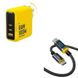 Youth 100W Gan USB C Wall Charger + AOHI 140W USB C Cable with Display Youth 100W Gan USB C Wall Charger + AOHI 140W USB C Cable with Display