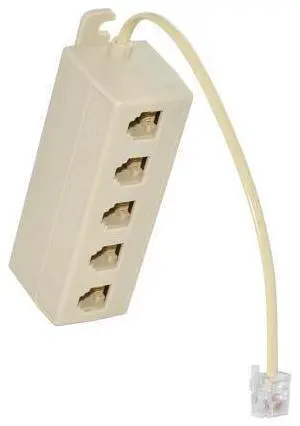 CYDZ 5 Way Outlet 6P4C RJ12 RJ11 6P4C to 6P4C 4 Way Telephone Line Modular Splitter Adapter CYDZ 5 Way Outlet 6P4C RJ12 RJ11 6P4C to 6P4C 4 Way Telephone Line Modular Splitter Adapter