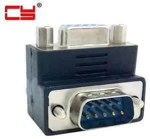 D-Sub RS232 9Pin Male Screw Type To Female Down Right Angled 270 Degree Nut Type Extension Adapter Converter D-Sub RS232 9Pin Male Screw Type To Female Down Right Angled 270 Degree Nut Type Extension Adapter Converter