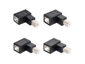 USB 2.0 B Type Male to Female Extension Adapter Horizontal Vertical Angled 90 Degree for Disk Scanner 4Pcs USB 2.0 B Type Male to Female Extension Adapter Horizontal Vertical Angled 90 Degree for Disk Scanner 4Pcs