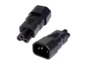 CYDZ IEC 320 Socket C14 to Cloverleaf Plug Micky C5 Straight Extension Power Adapter CYDZ IEC 320 Socket C14 to Cloverleaf Plug Micky C5 Straight Extension Power Adapter