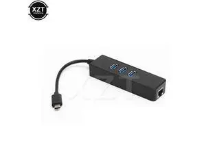 Multi Function USB Hub Hab USB-C Type-C to 3 ports USB 3.0 Hubs RJ45 External Lan Adapter for Macbook ChromeBook Network Card Multi Function USB Hub Hab USB-C Type-C to 3 ports USB 3.0 Hubs RJ45 External Lan Adapter for Macbook ChromeBook Network Card