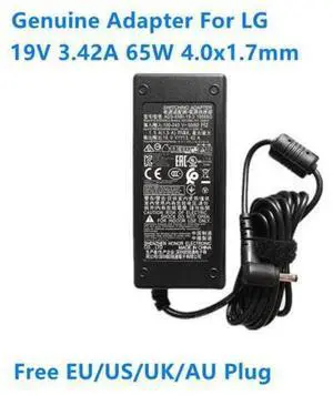 ADS-65BI-19-3 19065G 19V 3.42A 65W 4.0x1.7mm AC Switching Adapter For LG Laptop Power Supply Charger ADS-65BI-19-3 19065G 19V 3.42A 65W 4.0x1.7mm AC Switching Adapter For LG Laptop Power Supply Charger