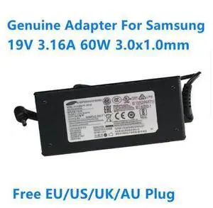 CPA09-004A 19V 3.16A 60W 3.0x1.0mm PA-1600-96 AC Adapter For Samsung 35X0AA 55X0AA 740U3E 730U3E Power Supply Charger CPA09-004A 19V 3.16A 60W 3.0x1.0mm PA-1600-96 AC Adapter For Samsung 35X0AA 55X0AA 740U3E 730U3E Power Supply Charger