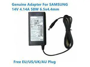 A5814_FPN A5814_DSM 14V 4.143A 4.14A 58W AC Adapter For SAMSUNG T24C730ND T24C550ND T27C350EW LCD Monitor Power Charger A5814_FPN A5814_DSM 14V 4.143A 4.14A 58W AC Adapter For SAMSUNG T24C730ND T24C550ND T27C350EW LCD Monitor Power Charger
