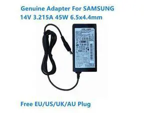 A4514_DSM 45W AC Adapter Charger For SAMSUNG 14V 3.215A UE590 TD390 HW-H500 T22D390EW A4514_FPN LED Monitor Power Supply A4514_DSM 45W AC Adapter Charger For SAMSUNG 14V 3.215A UE590 TD390 HW-H500 T22D390EW A4514_FPN LED Monitor Power Supply