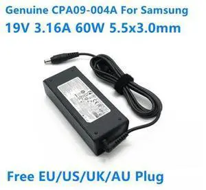 19V 3.16A 60W 5.5x3.0mm CPA09-004A ADP-60ZH D AD-6019R AC Power Adapter For Samsung R440 R423 RV411 RF411 Laptop Charger 19V 3.16A 60W 5.5x3.0mm CPA09-004A ADP-60ZH D AD-6019R AC Power Adapter For Samsung R440 R423 RV411 RF411 Laptop Charger