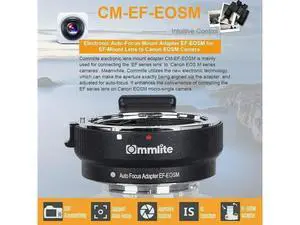 Commlite AF Lens Mount Adapter for Canon EF to EOS M M10 100 200 5 50 6 Mark II Commlite AF Lens Mount Adapter for Canon EF to EOS M M10 100 200 5 50 6 Mark II