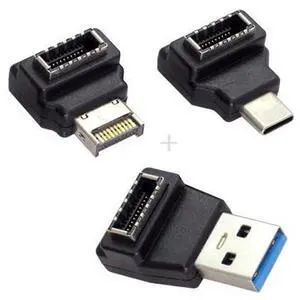 3pcs Adapter Header Female Type-E to Male Type-A & Type-C USB 3.1 Front Panel 3pcs Adapter Header Female Type-E to Male Type-A & Type-C USB 3.1 Front Panel
