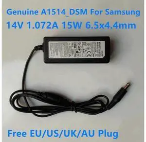 14V 1.072A 15W A1514_DSM A1514-EPN AC Adapter For Samsung S19D300NY S19C150B S19C150F LCD MONITOR Power Supply Charger 14V 1.072A 15W A1514_DSM A1514-EPN AC Adapter For Samsung S19D300NY S19C150B S19C150F LCD MONITOR Power Supply Charger