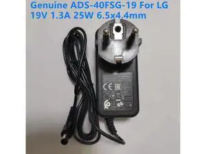 EU Plug 19V 1.3A 25W 6.5x4.4mm ADS-40FSG-19 AC Adapter For LG LCAP26-E E1948S E2249 24M35DB Monitor Power Supply Charger EU Plug 19V 1.3A 25W 6.5x4.4mm ADS-40FSG-19 AC Adapter For LG LCAP26-E E1948S E2249 24M35DB Monitor Power Supply Charger