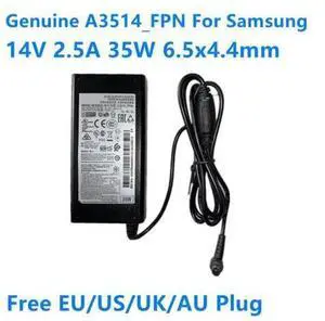 A3514_FPN 14V 2.5A 35W 6.5x4.4mm A3514_FPNA AC Adapter For Samsung S32F35FUC S24C570NL LCD MONITOR Power Supply Charger A3514_FPN 14V 2.5A 35W 6.5x4.4mm A3514_FPNA AC Adapter For Samsung S32F35FUC S24C570NL LCD MONITOR Power Supply Charger