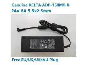 DELTA ADP-150MB K 24V 6A 5A 5.5x2.5mm AC Power Supply Adapter For 150W Laptop Power Supply Charger DELTA ADP-150MB K 24V 6A 5A 5.5x2.5mm AC Power Supply Adapter For 150W Laptop Power Supply Charger
