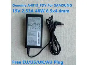 A4819_FDY 19V 2.53A 48W AC Adapter For SAMSUNG BN44-00835A UN32J4000 HW-K360 HW-R450 TV LCD Monitor Power Supply Charger A4819_FDY 19V 2.53A 48W AC Adapter For SAMSUNG BN44-00835A UN32J4000 HW-K360 HW-R450 TV LCD Monitor Power Supply Charger