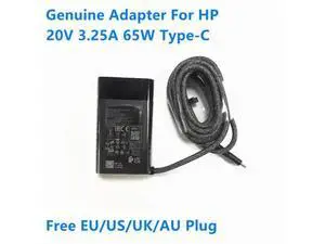 65W 20V 3.25A Type-C TPN-LA12 TPN-CA10 AC Power Adapter For HP SPECTRE X360 13AF-012DX ELITEBOOK 1040 G4 Laptop Charger 65W 20V 3.25A Type-C TPN-LA12 TPN-CA10 AC Power Adapter For HP SPECTRE X360 13AF-012DX ELITEBOOK 1040 G4 Laptop Charger