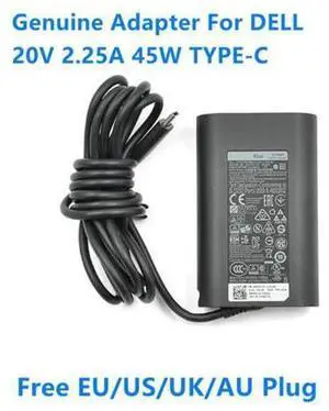 20V 2.25A 45W Type-C LA45NM150 DA45NM150 Power Supply AC Adapter For DELL XPS12 9250 LATITUDE 11 5179 Laptop Charger 20V 2.25A 45W Type-C LA45NM150 DA45NM150 Power Supply AC Adapter For DELL XPS12 9250 LATITUDE 11 5179 Laptop Charger