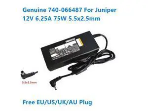 740-066487 12V 6.25A 75W 5.5x2.5mm DELTA ADP-75AR B AC Adapter For Juniper Firewall Router Power Supply Charger 740-066487 12V 6.25A 75W 5.5x2.5mm DELTA ADP-75AR B AC Adapter For Juniper Firewall Router Power Supply Charger