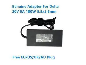 20V 9A 180W 5.5x2.5mm DELTA ADP-180TB H Thin AC Adapter For MSI GS66 STEALTH 10SE-044 GF65 Laptop Power Supply Charger 20V 9A 180W 5.5x2.5mm DELTA ADP-180TB H Thin AC Adapter For MSI GS66 STEALTH 10SE-044 GF65 Laptop Power Supply Charger