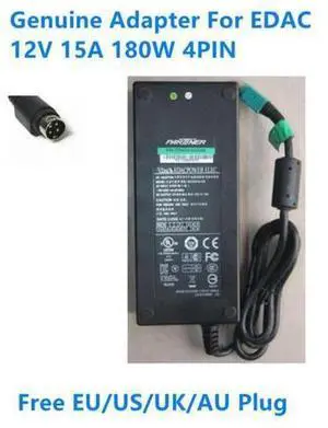 12V 15A 180W 4PIN EA12101A-120 AC Power Adapter For EDAC Laptop Power Supply Charger 12V 15A 180W 4PIN EA12101A-120 AC Power Adapter For EDAC Laptop Power Supply Charger