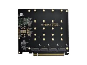 4X NVME M.2 AHCI to PCI-E Express 3.0 Gen3 X16 Raid Card with Fan VROC Raid0 Hyper Adapter 4X NVME M.2 AHCI to PCI-E Express 3.0 Gen3 X16 Raid Card with Fan VROC Raid0 Hyper Adapter
